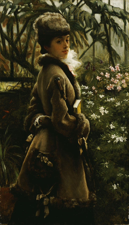 In the Greenhouse Painting by James Jacques Joseph Tissot