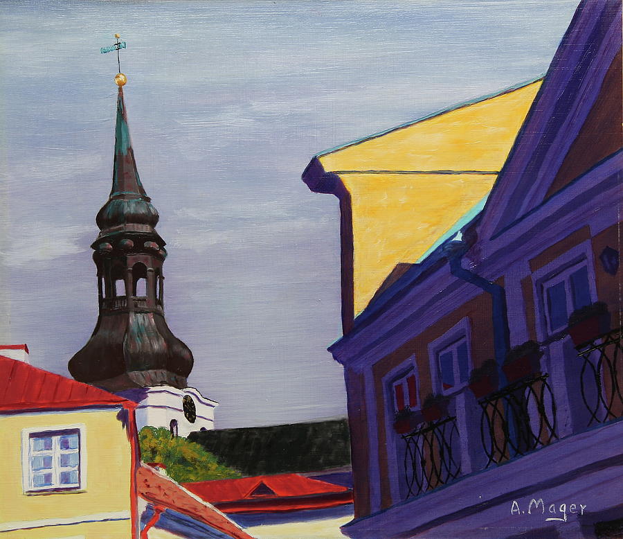 In the Heart of Tallinn Painting by Alan Mager
