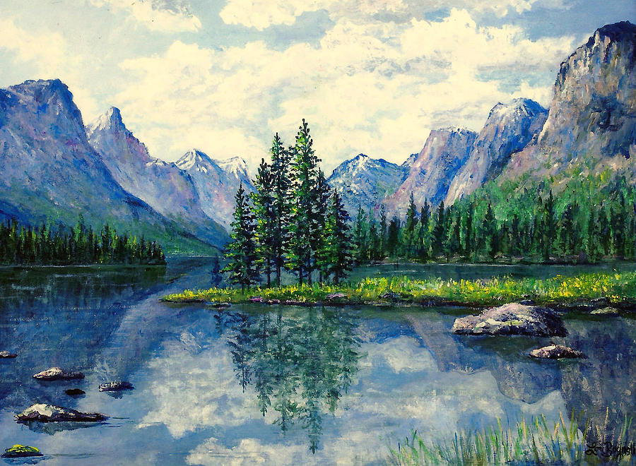 In the Rockies Painting by Lou Ann Bagnall