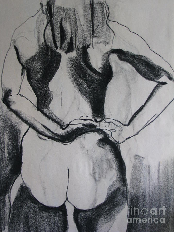 Nude Drawing - In the Studio by Rory Siegel