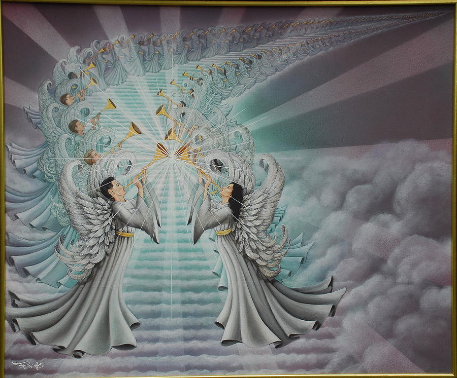 Angel Painting - In The Twinkling Of An Eye by Ruth Gee