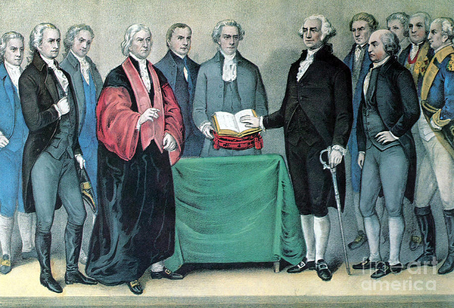 Inauguration Of George Washington, 1789 Photograph by Photo Researchers