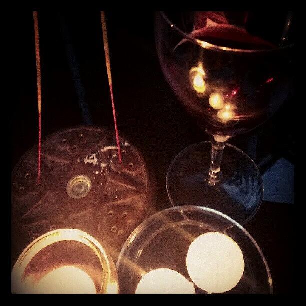 Incense, Candles And Red Wine <3 Photograph by Bee Mcmahon