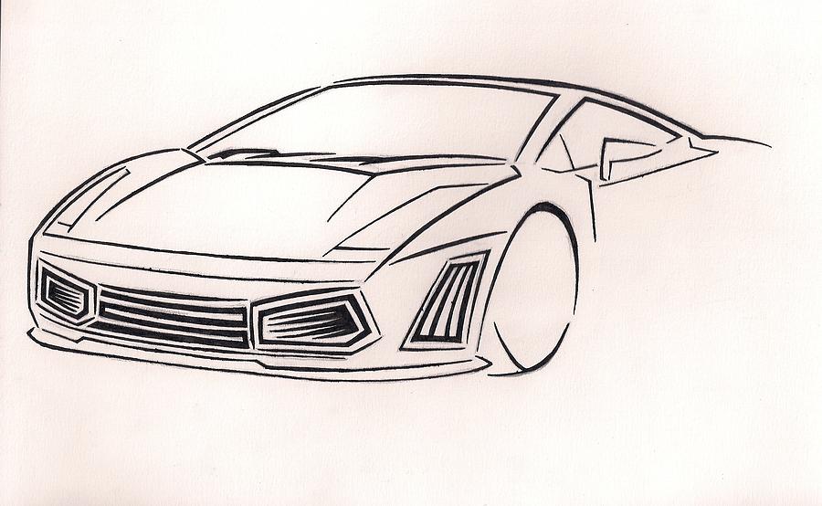 Incomplete Car Drawing by Raiyan Talkhani