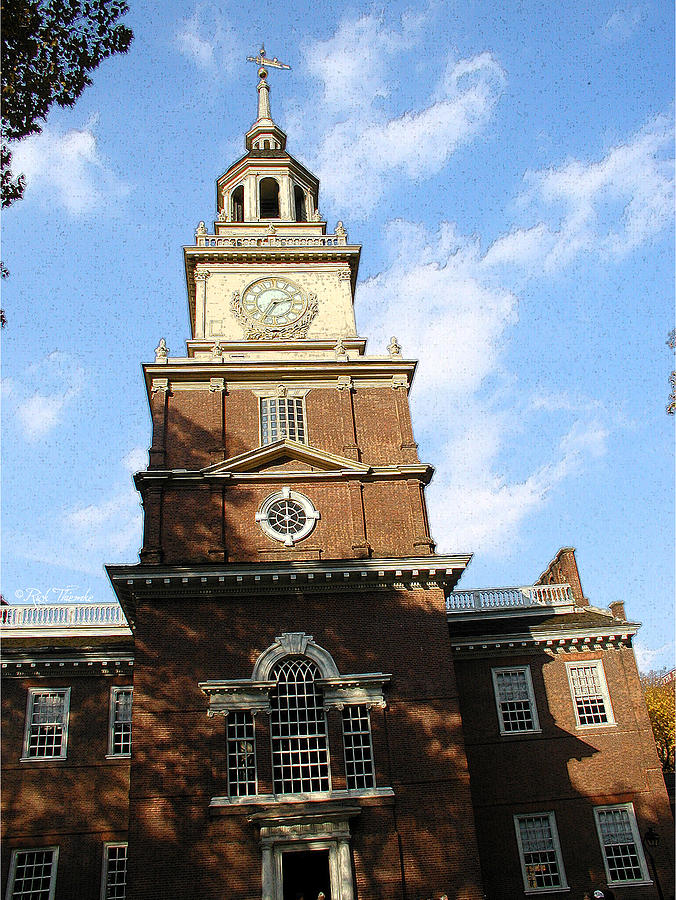 Independence Hall Mixed Media by Rick Thiemke - Fine Art America