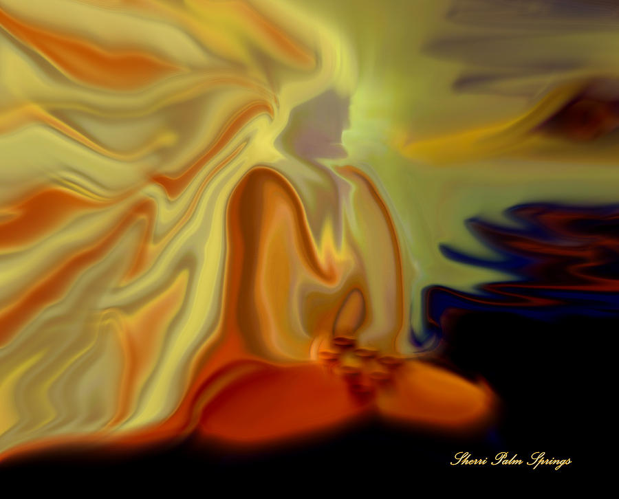 Guru Digital Art - India Guru In Meditation by Sherris - Of Palm Springs