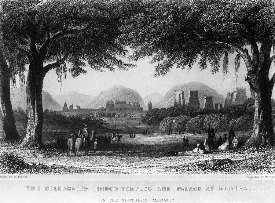 INDIA: MADURA TEMPLES, c1860 Photograph by Granger