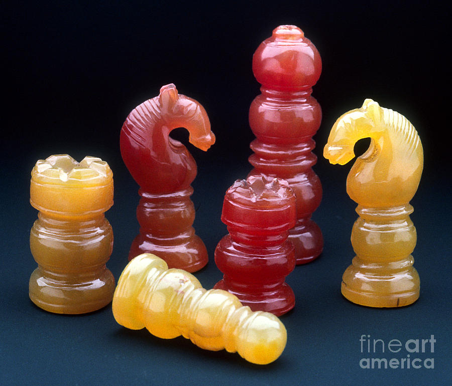 Chess Photograph - Indian Chess Pieces by Granger