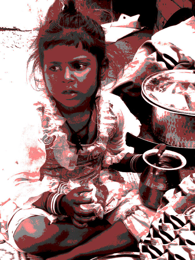 Indian Child Digital Art by Vijay Sharon Govender