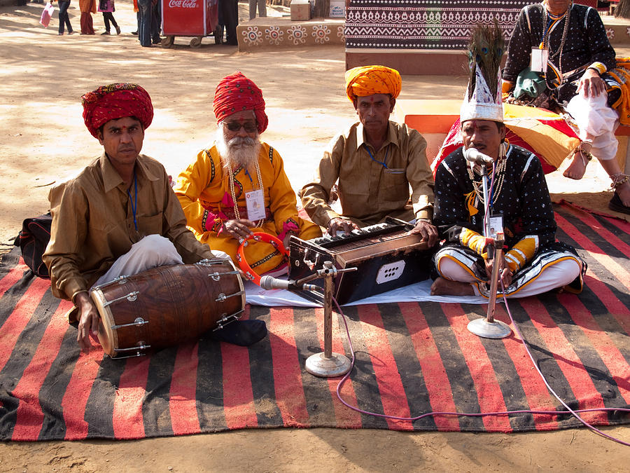 Indian Folk singers and musicians at the Surajkand Mela Photograph by Ashish Agarwal