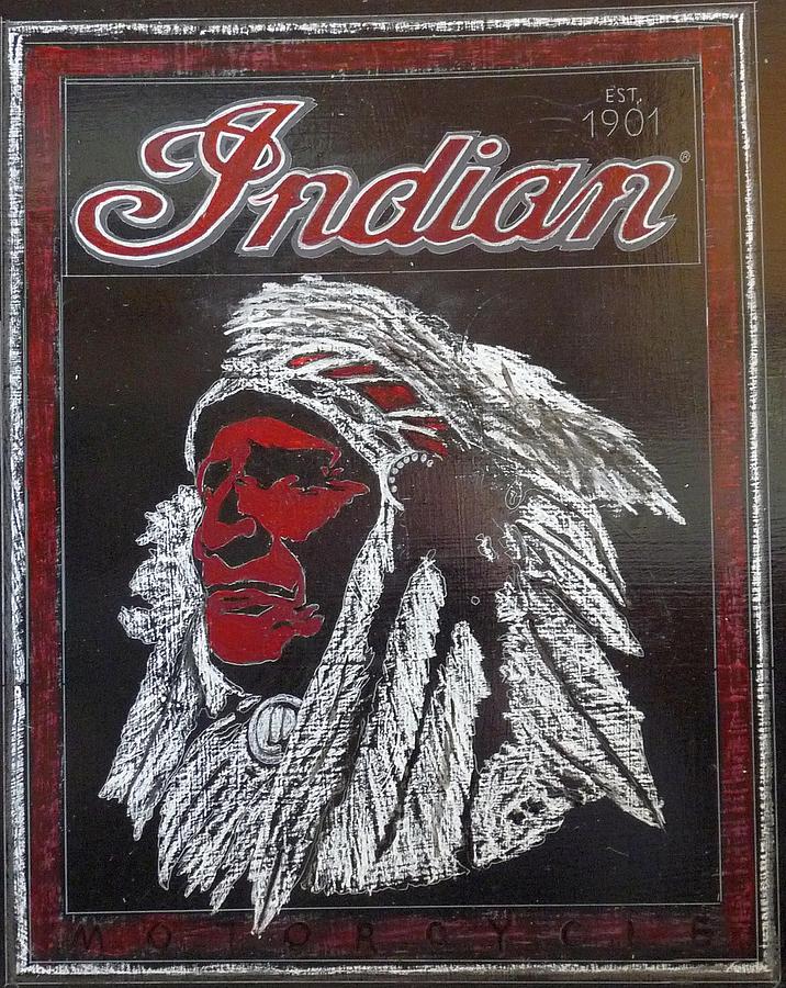 Indian Motorcycles Painting by Richard Le Page