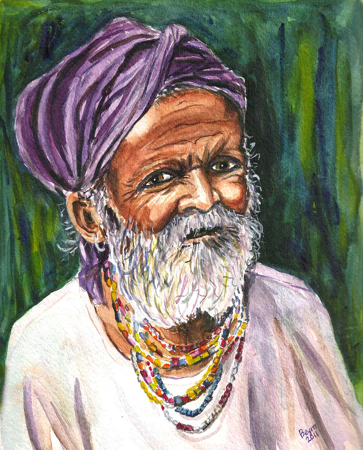 Indian Nomad Painting by Clara Sue Beym