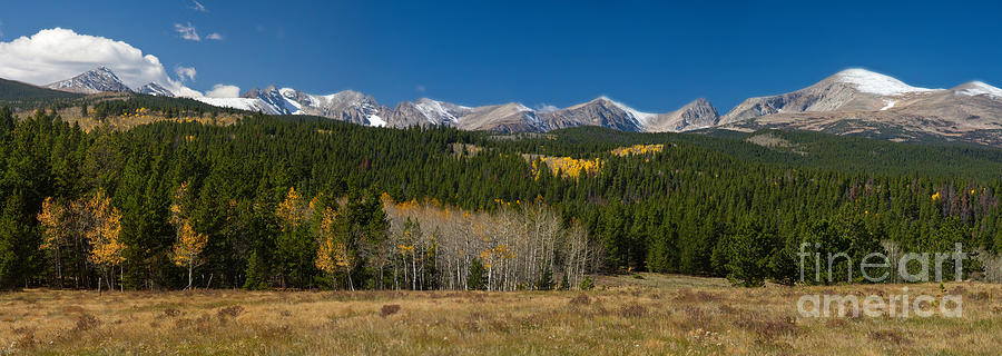 Fall Photograph - Indian Peaks Continental Divide Boulder County Colorado Panorama by James BO Insogna