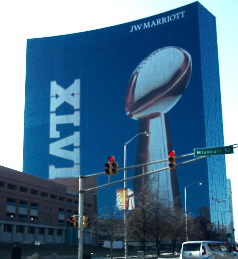 Indianapolis Marriott trubute to Super Bowl 46 Photograph by Stephen King