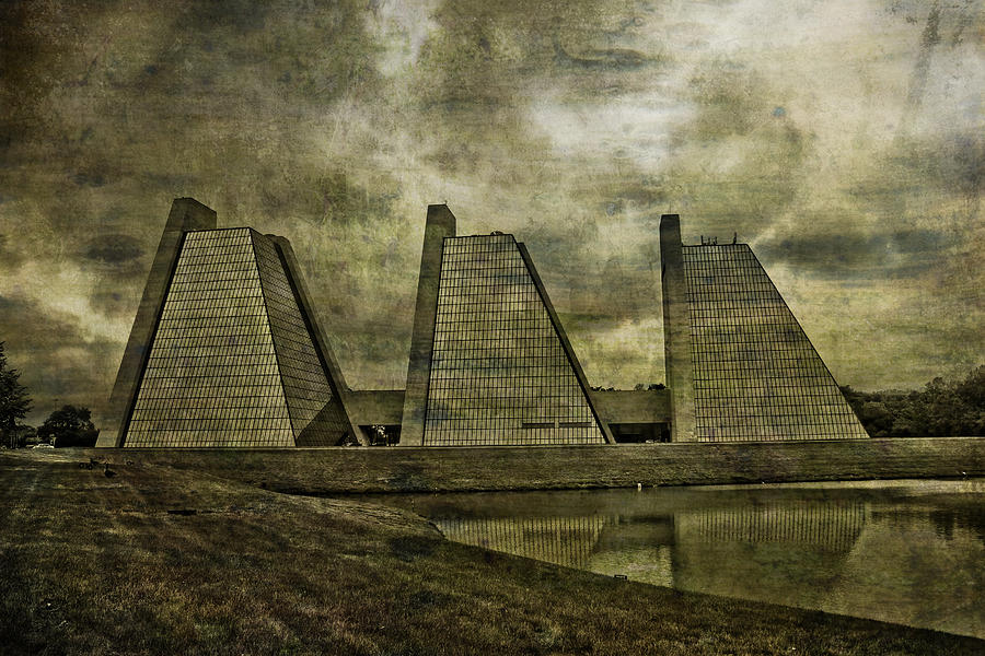 Indianapolis Pyramids Textured Mixed Media by David Haskett II