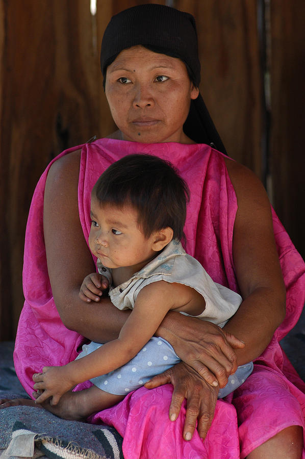 Child Photograph - Indigenous Guarani with your child. Department of Santa Cruz. Republic of Bolivia. by Eric Bauer