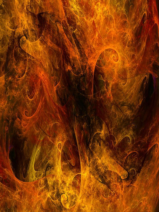 Abstract Digital Art - Inferno by Niels Walther