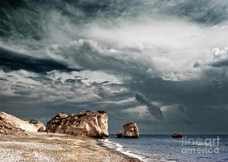 Greek Photograph - Infrared Aphrodite Rock by Stelios Kleanthous