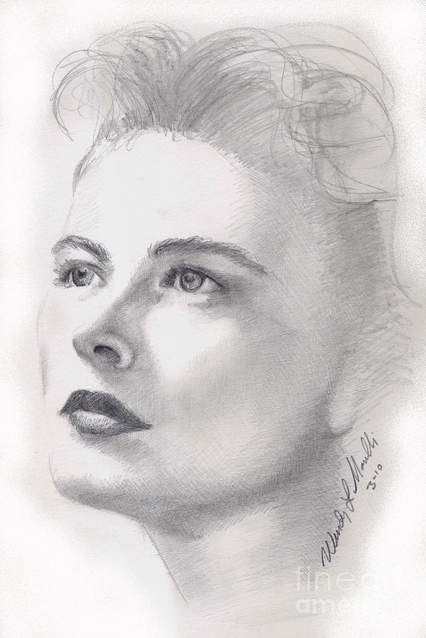 Ingrid Bergman Drawing by Wendy Marelli - Fine Art America