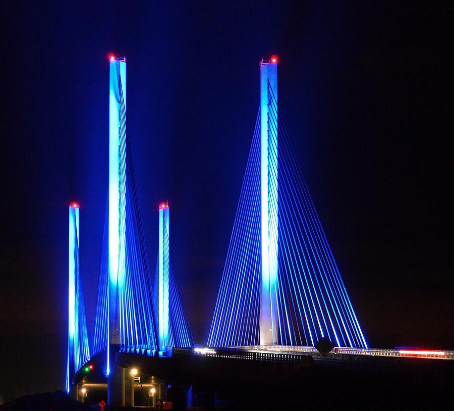 Inlet Bridge at Night Photograph by Billy Beck