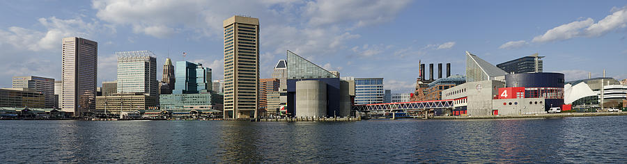 Inner Harbor Panorama - Baltimore - Maryland Photograph by Brendan Reals