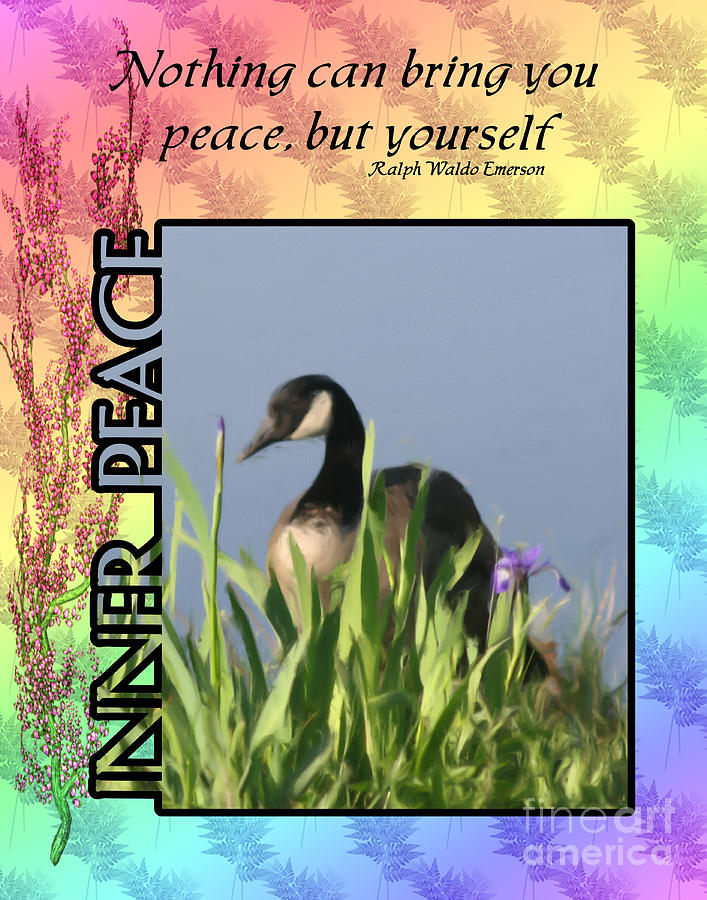 Inner Peace Quote Digital Art by Smilin Eyes Treasures