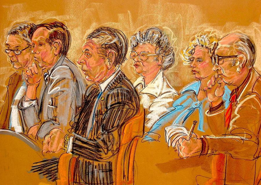 Inquest Jury Painting by Les Leffingwell