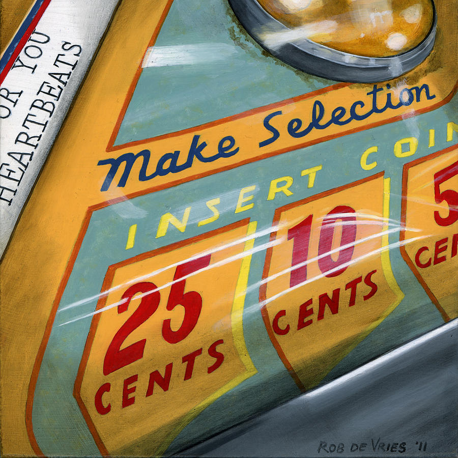 Vintage Painting - Insert Coin by Rob De Vries