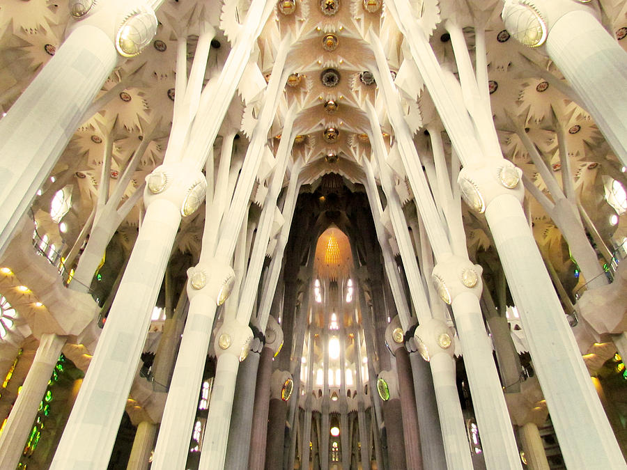 Inside of Sagrada Familia Barcelona Photograph by Yuki Komura