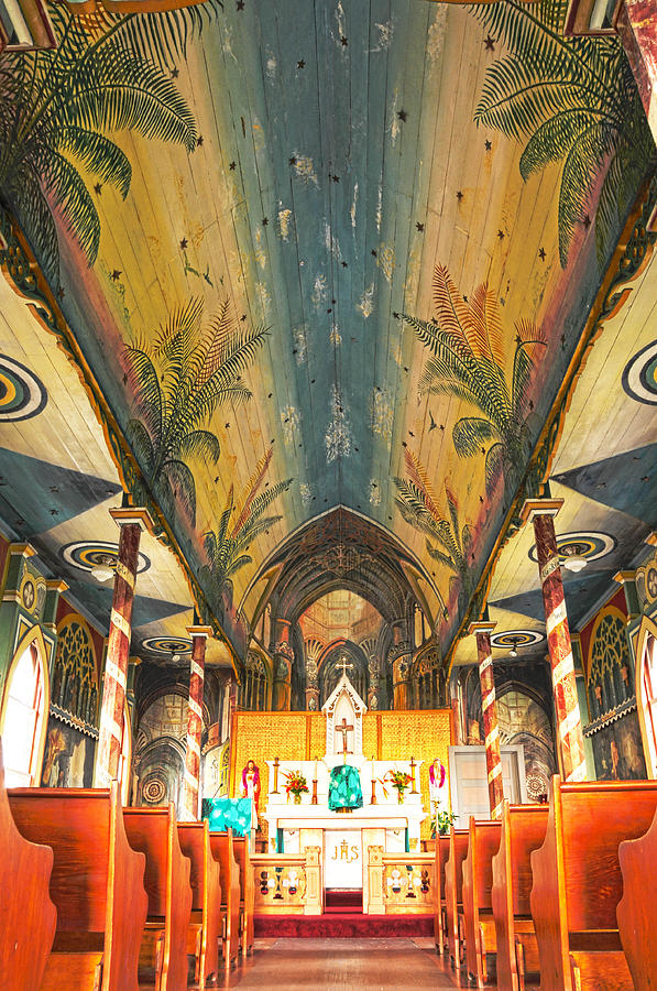 Inside The Painted Church Photograph by Brian Bonham
