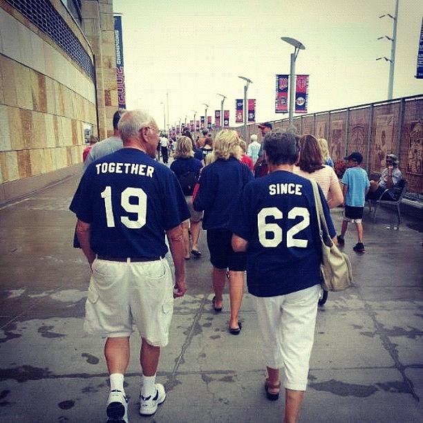 Love Photograph - Inspiring Couple At Target Field by Al Winmill