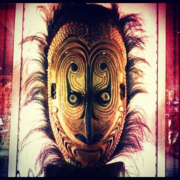 Exhibit Photograph - #instagram #mask #anthropology #exhibit by Victor Wong