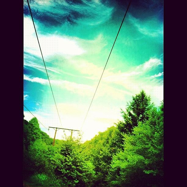 Powerlines Photograph - #instasky #iphonesia #powerlines by Lori Lynn Gager