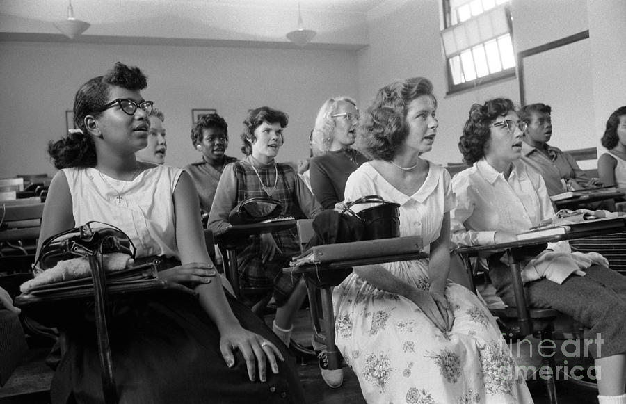 Integrated Classroom, 1957 Photograph by Granger