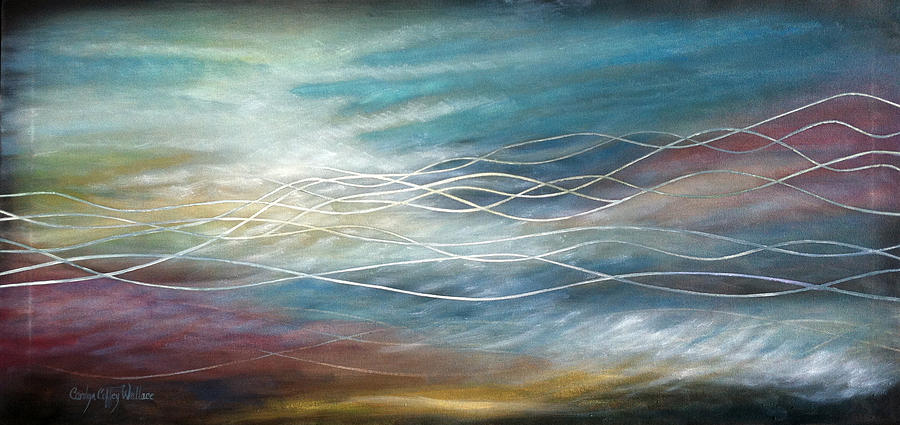 Interlaced Ocean Painting by Carolyn Coffey Wallace