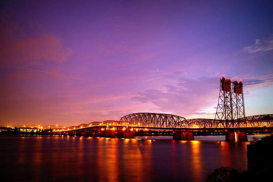 Interstate Bridge Sunset Photograph by Gary Piazza - Fine Art America