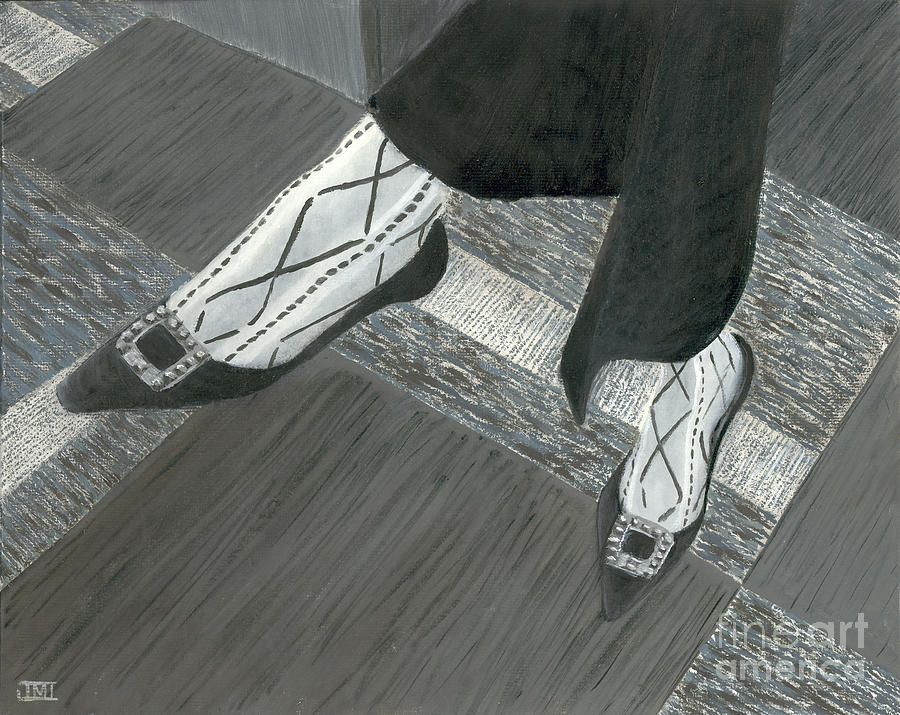 Interview Shoes 2 Painting by Jackie Irwin