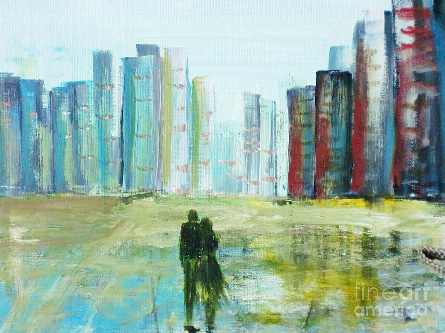 Couple Painting - Into the Future by Trilby Cole