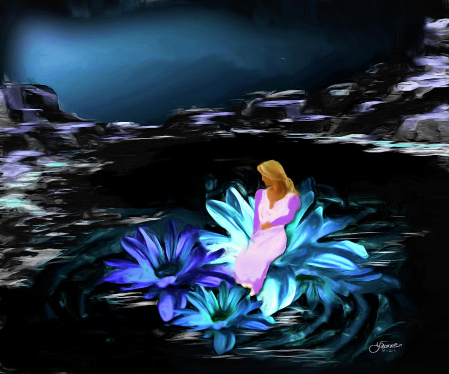 Fantasy Painting - Into The Night by Darlene Bell