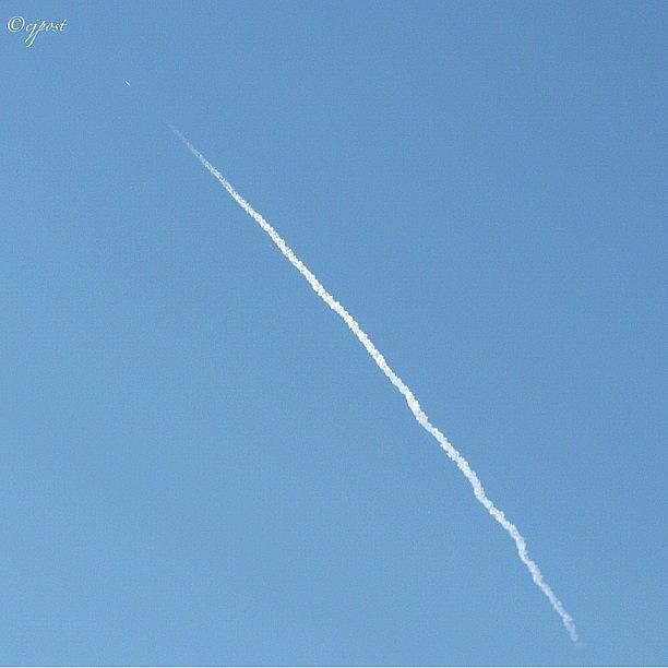 Rocket Photograph - Into The Wild Blue Yonder. Stage 2 And by Cynthia Post