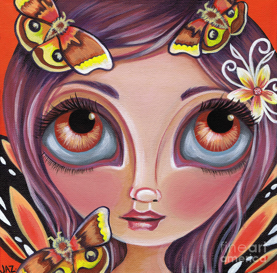 Butterfly Painting - Io Moth Fairy by Jaz Higgins