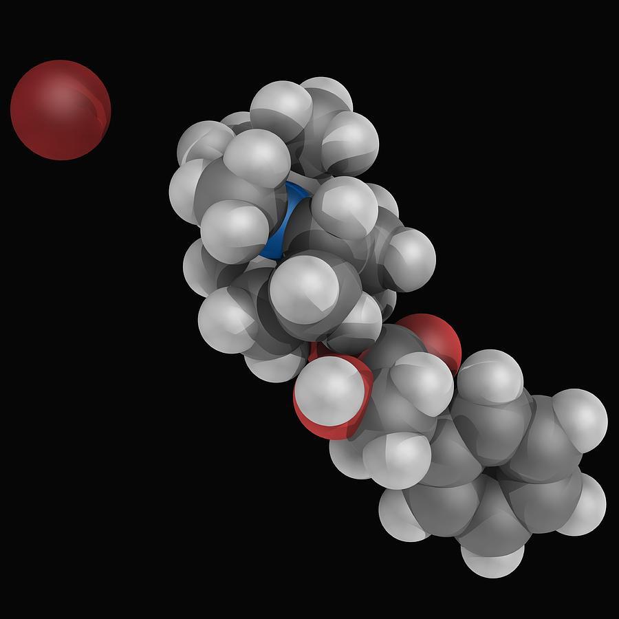Ipratropium Bromide Drug Molecule Digital Art by Laguna Design