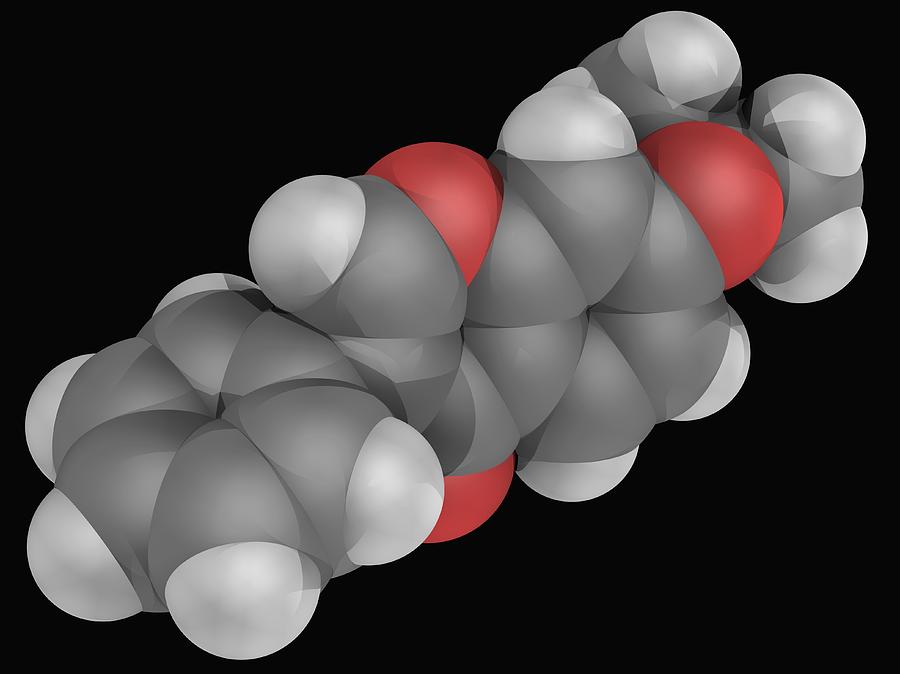 Ipriflavone Drug Molecule Digital Art by Laguna Design