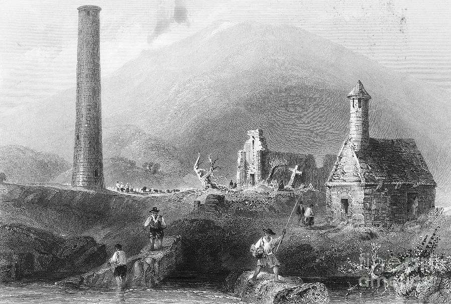 Ireland: Glendalough, 1840 Photograph by Granger