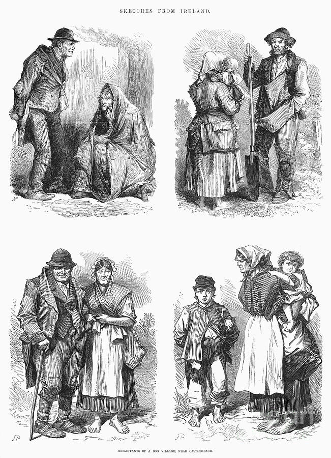 1870 Photograph - Ireland: Tenant Farmers by Granger