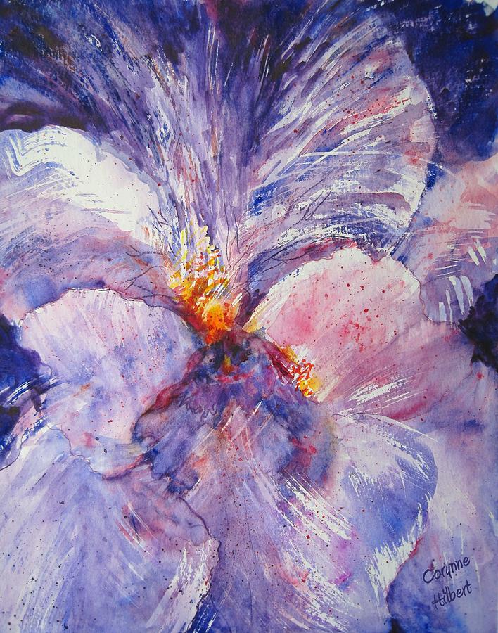 Iridescent Iris Painting by Corynne Hilbert | Fine Art America