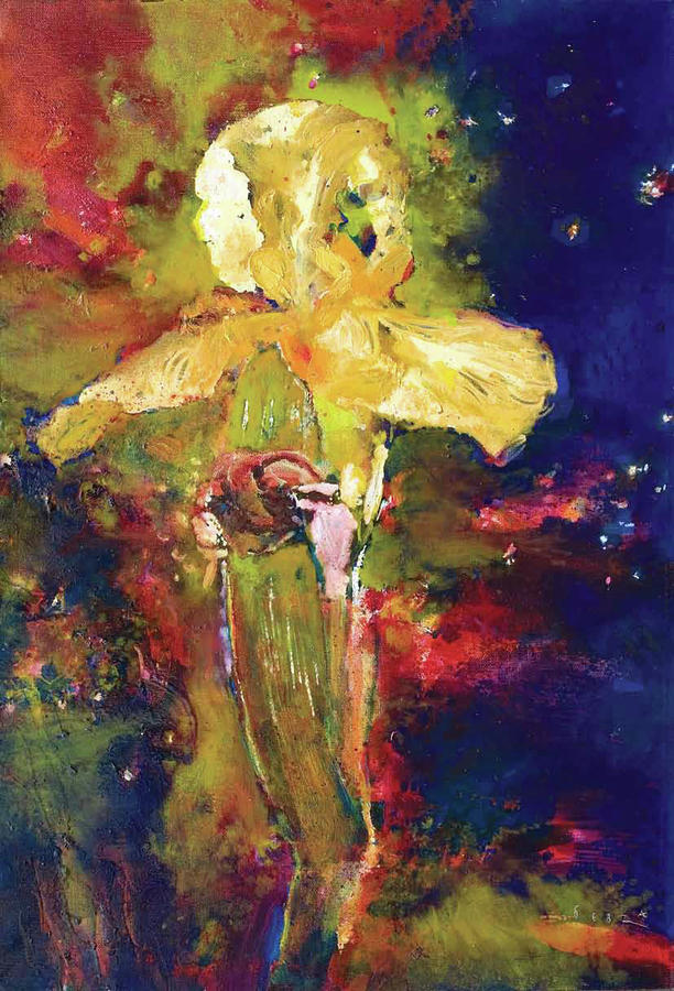 Iris Painting - Iris Cosmic by Petro Beva