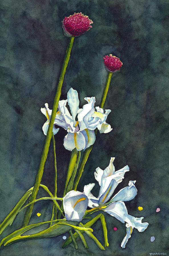 Iris Kiss Painting by Gerald Carpenter