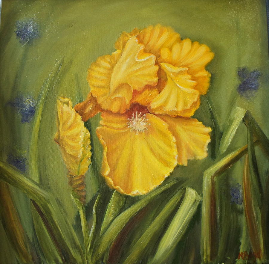 Iris Painting by Marlyn Boyd