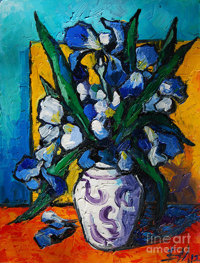 Iris Painting - Irises by Mona Edulesco